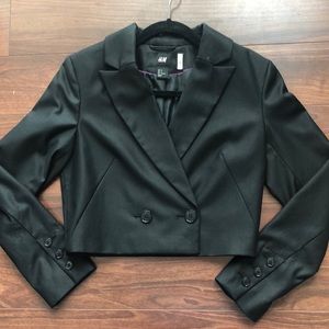 SOLD! H&M Cropped Blazer / Cropped Tuxedo Jacket